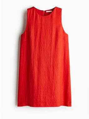 H&M Bright Red Sleeveless Shift Dress